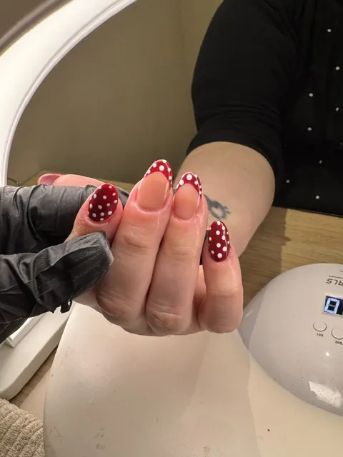 Polka dot nails